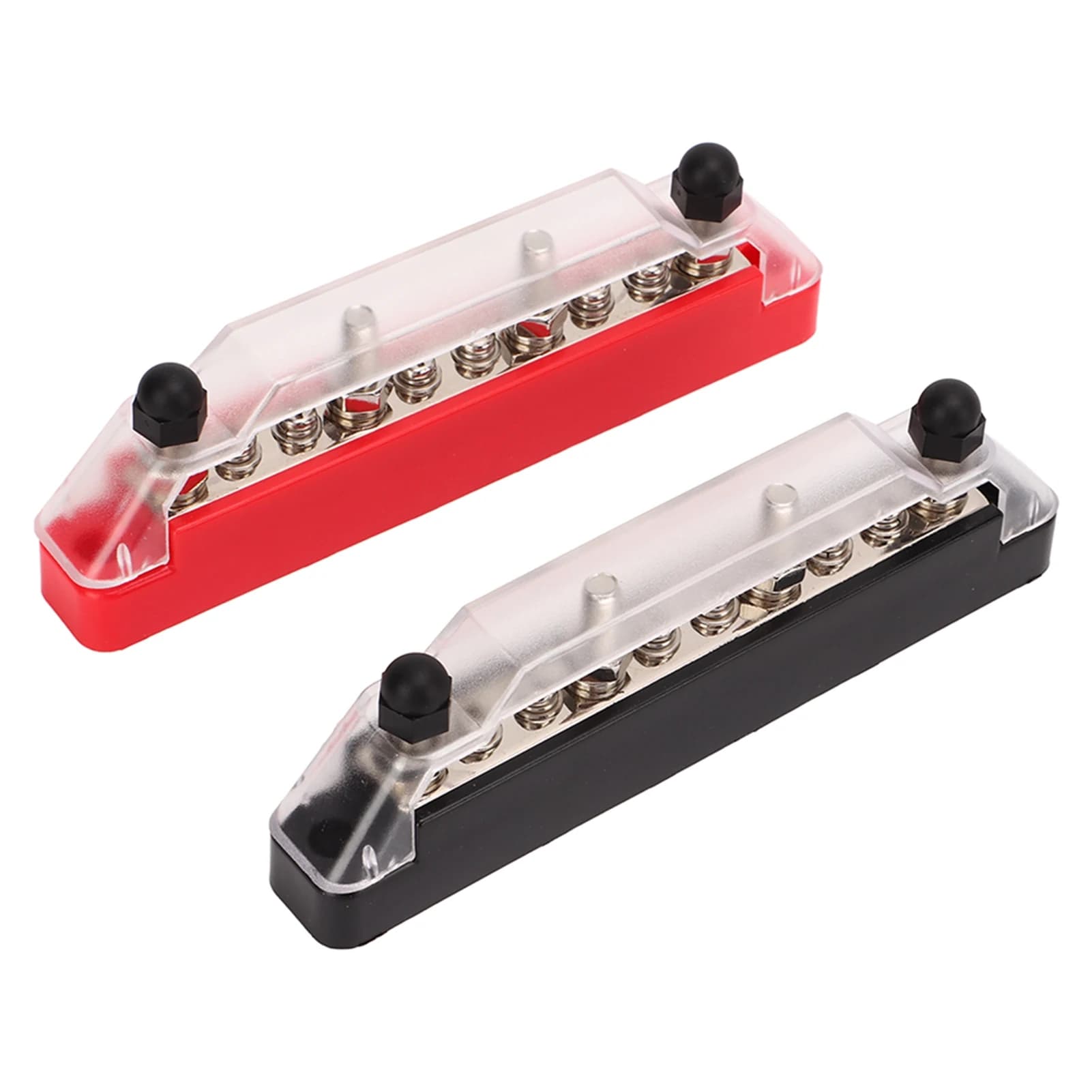 Heavy-Duty 10-Way Power Distribution Block | M6 & M4 Marine-Grade Terminals for Car, Truck & Boat - Thumbnail 2