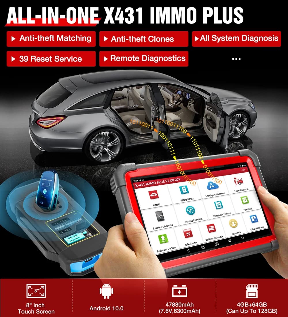 Automotive Diagnostic Tool | Key Programming & Anti-Theft System Reset | CAN FD Support - Thumbnail 3
