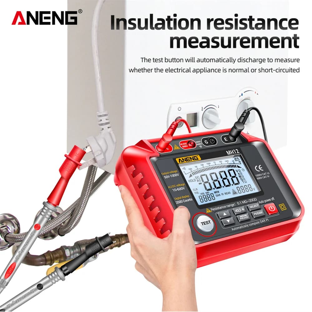 Insulation Resistance Tester | High-Voltage Megohmmeter for Cable & Earth Testing - Thumbnail 3
