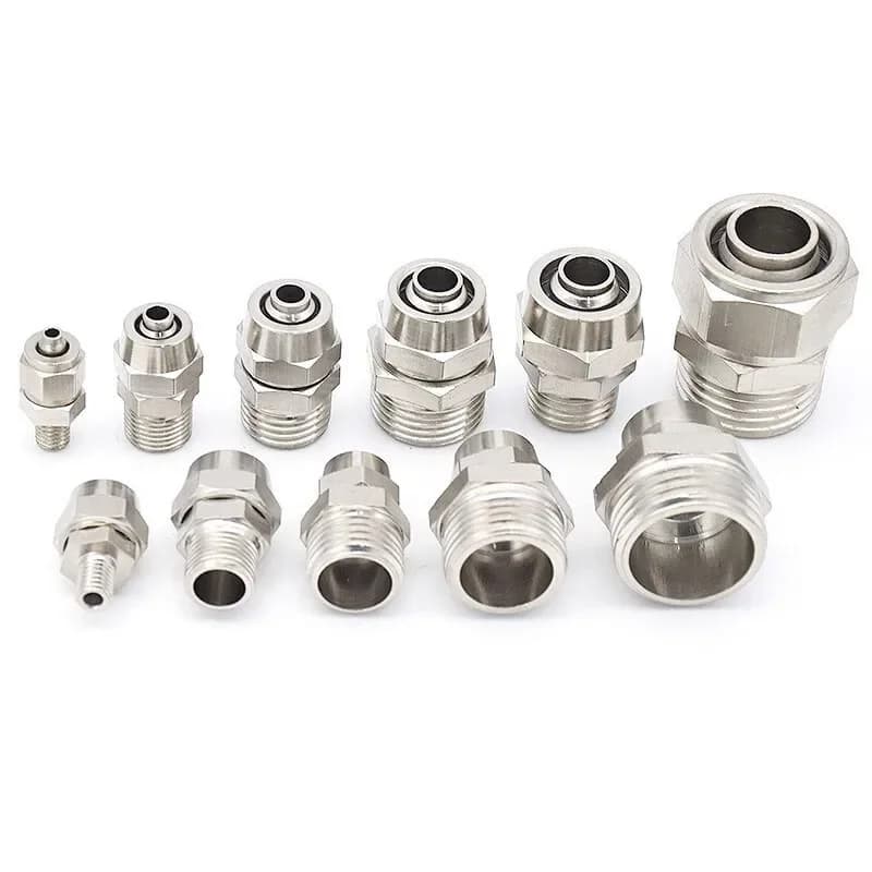 Pneumatic Quick-Connect Fittings Kit | M5-M12 Thread | For Air Hose & Tubing - Thumbnail 5