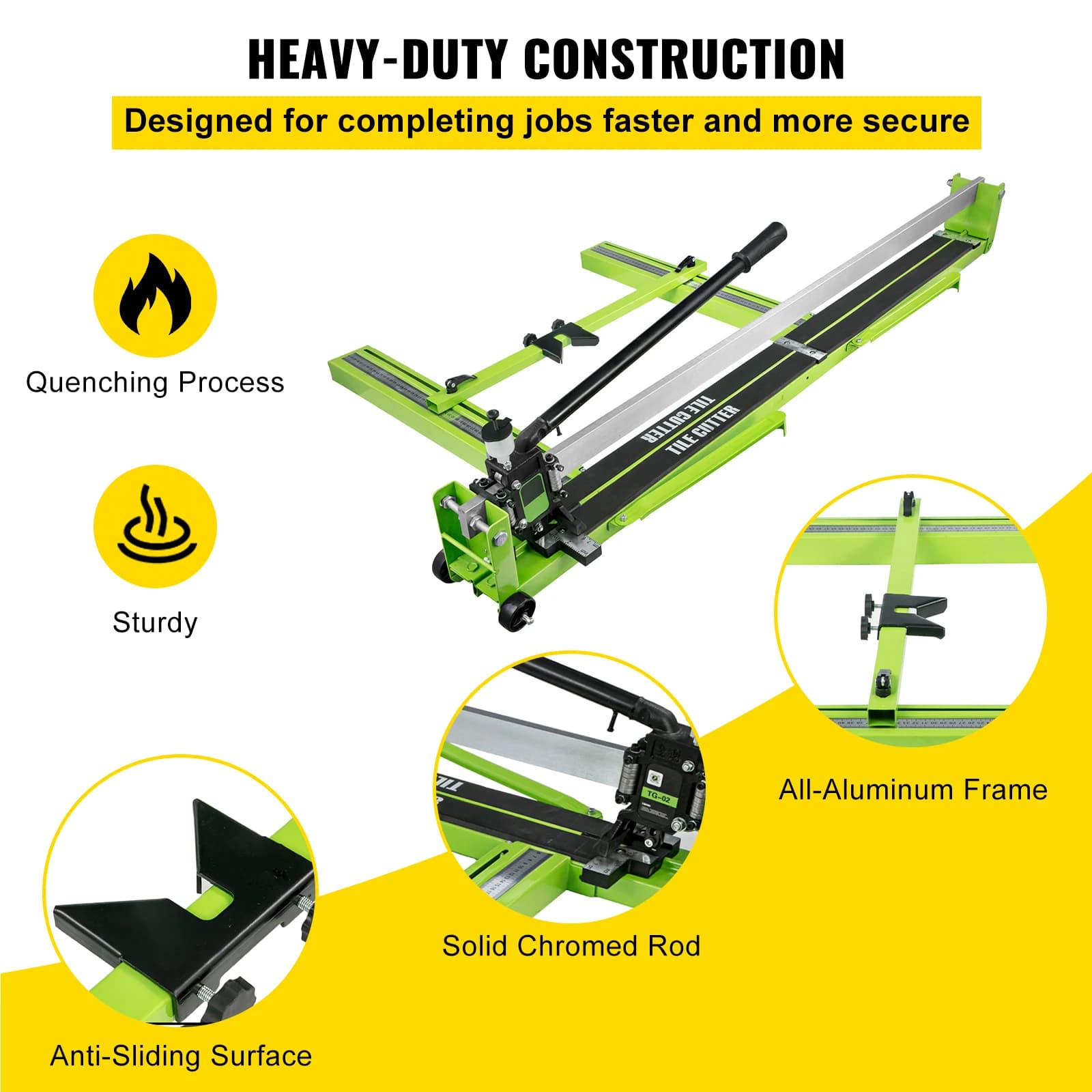 Manual Tile Cutter with Laser Guide | Precision Floor & Porcelain Cutting Tool - Thumbnail 5