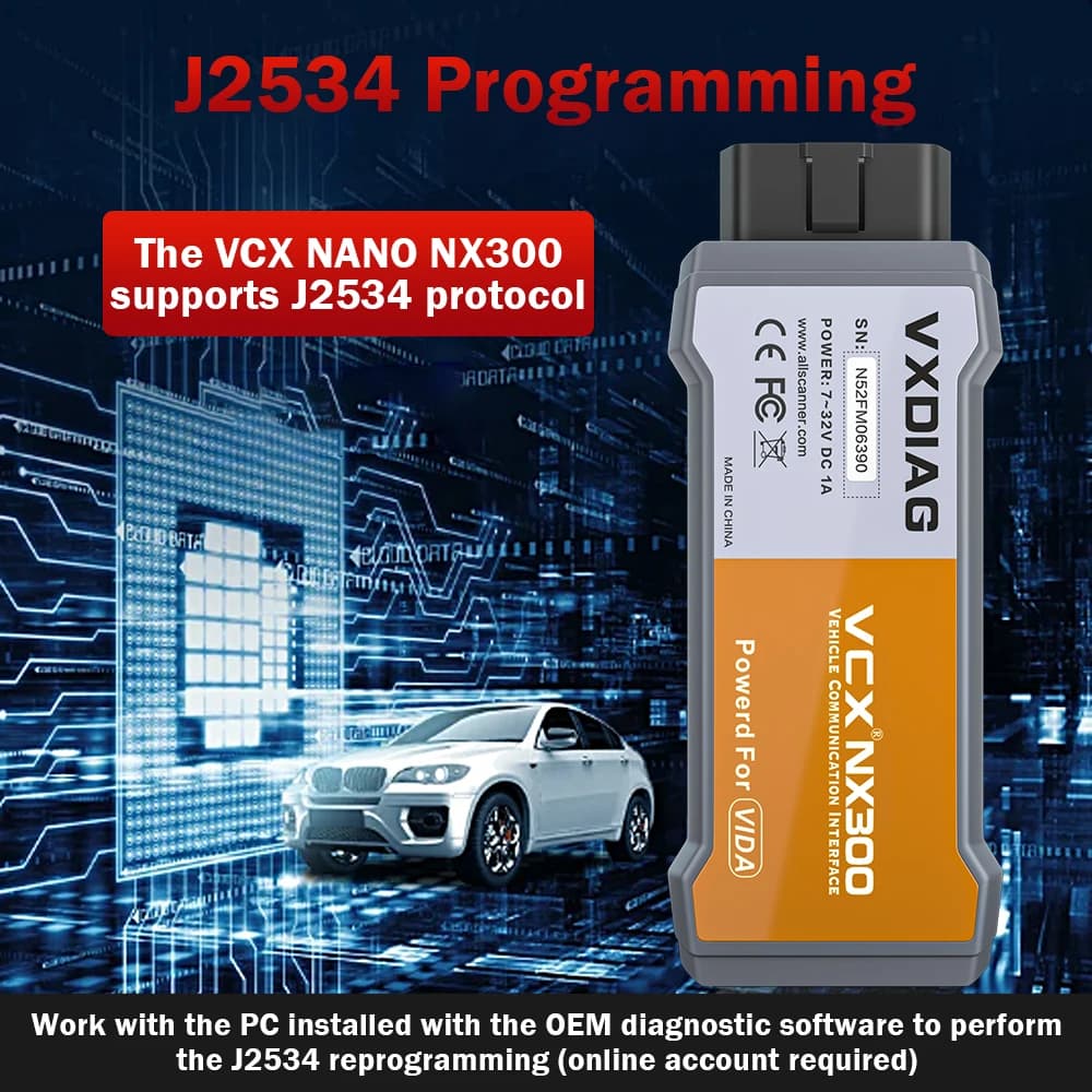 VXDIAG VCX NANO | OE-Level J2534 Programming Tool | 2014+ OBD2 Diagnostic Scanner - Thumbnail 5