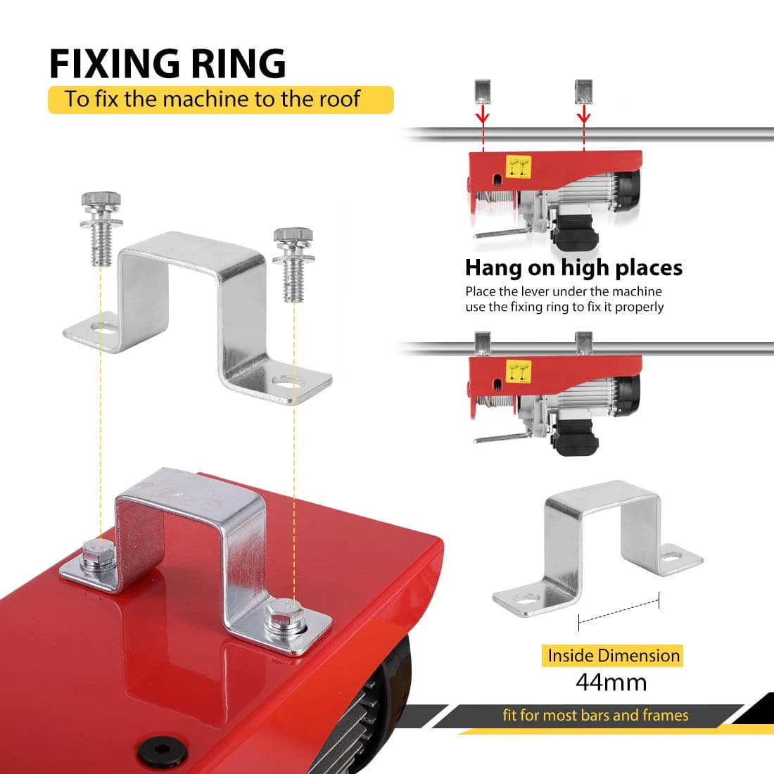 110V Electric Hoist | 1320 lb Heavy-Duty Lifting | 36 ft Height with Remote Control - Thumbnail 4