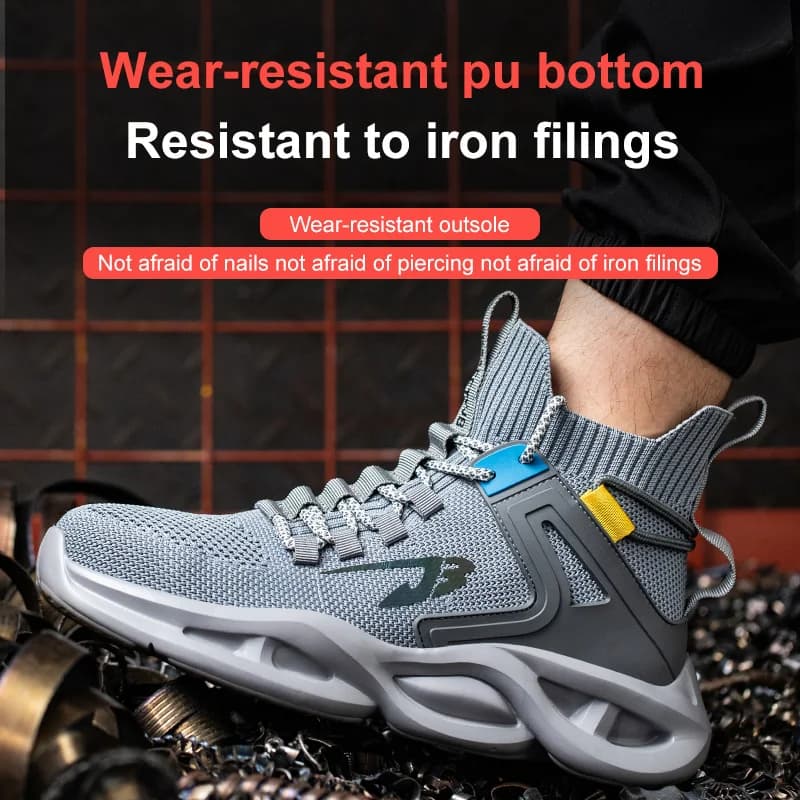 2025 Safety Boots | High-Top Steel Toe Work Sneakers | Anti-Smash Indestructible Design - Thumbnail 4