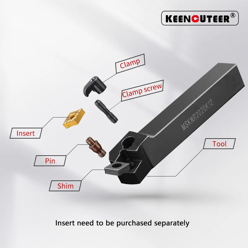 CNC Lathe Tool Holder | MSKNR/MSKNL Series for External Bar Turning - Thumbnail 2