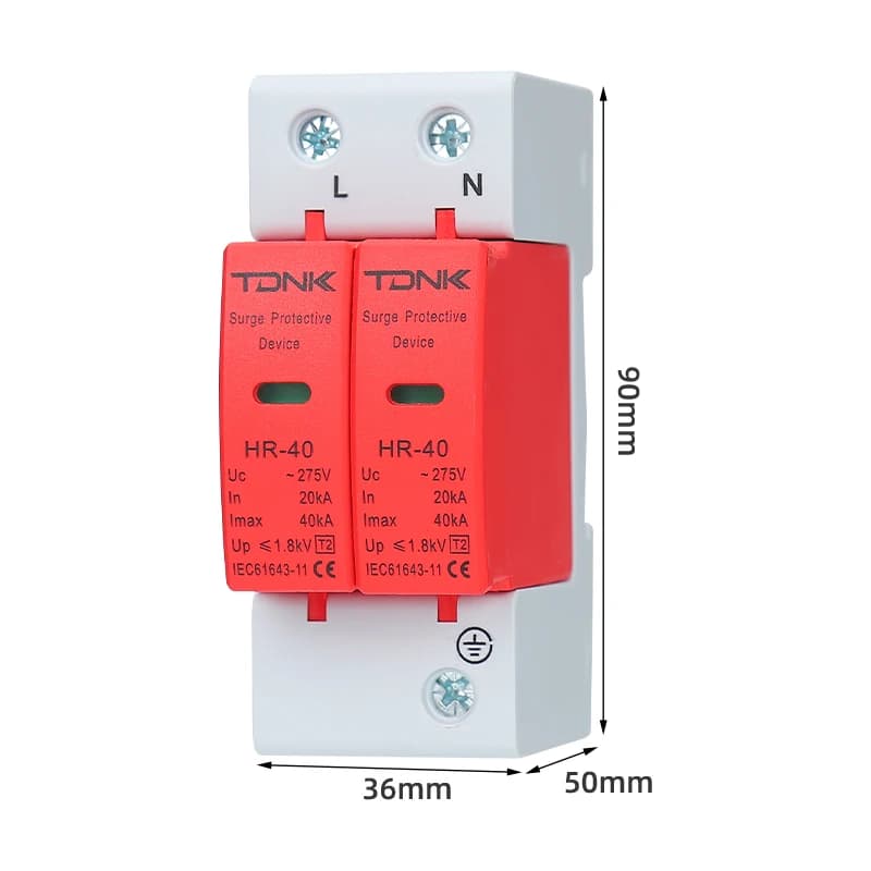 Surge Protector | 385V AC/DC | 20-60KA Lightning Protection | 2P, 3P, 4P for Solar & Home - Thumbnail 5