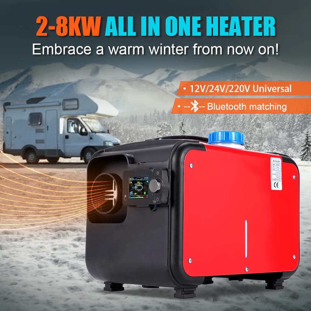 Diesel Air Heater | 2-8KW Output | 12V/24V/220V Multi-Voltage | For Trucks & Motorhomes - Thumbnail 2