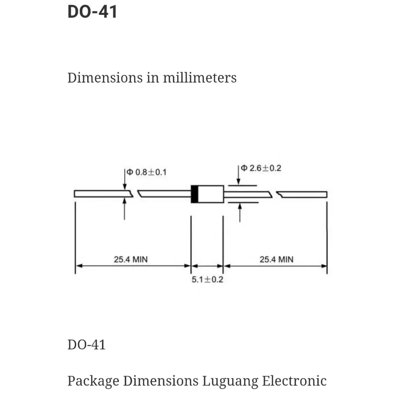 1N4002 Rectifier Diode | 1A 100V DO-41 Package | 50-Piece Professional-Grade Kit - Thumbnail 2
