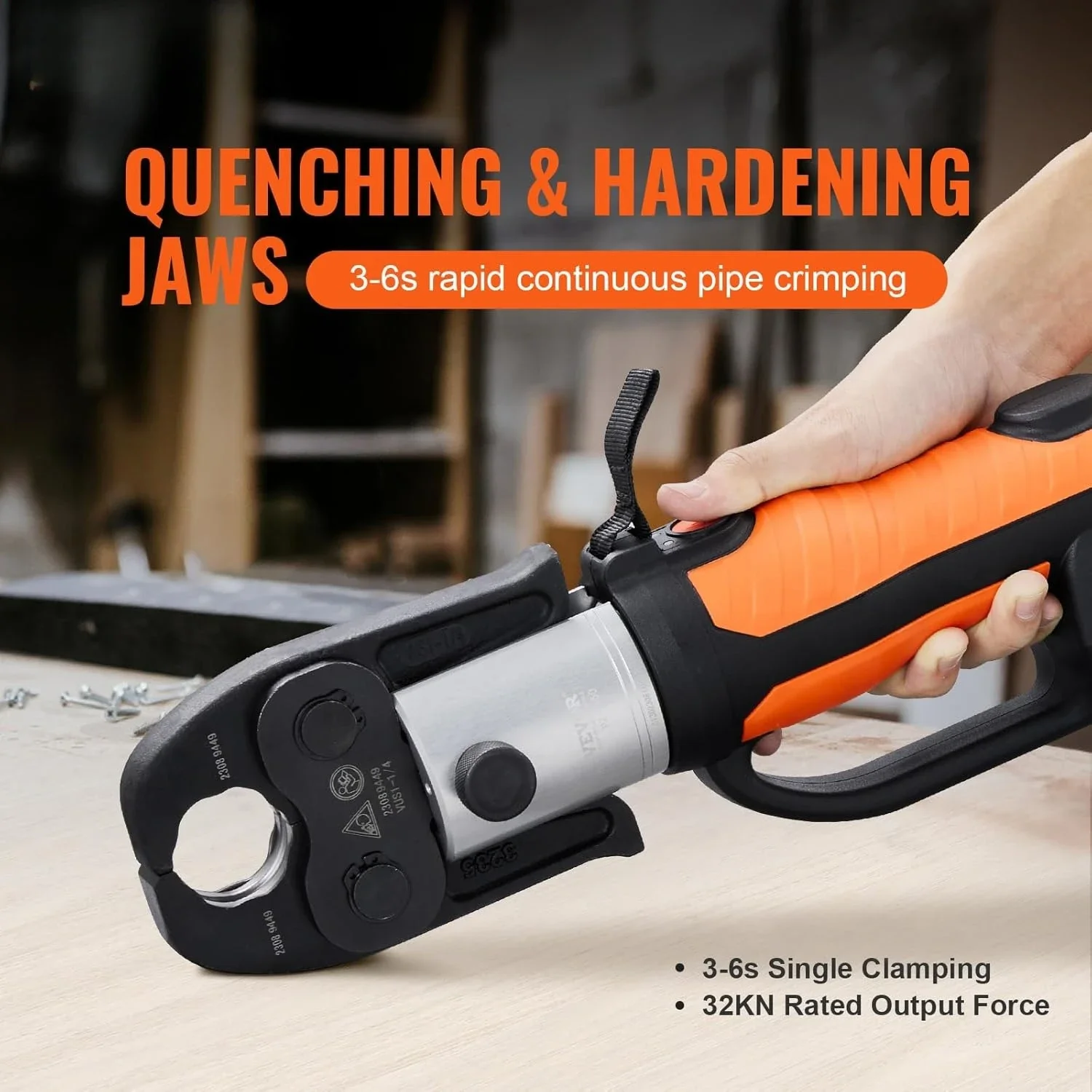 18V Cordless Press Tool | 1/2 Pipe Crimping System | Heavy-Duty Plumbing & HVAC - Thumbnail 3