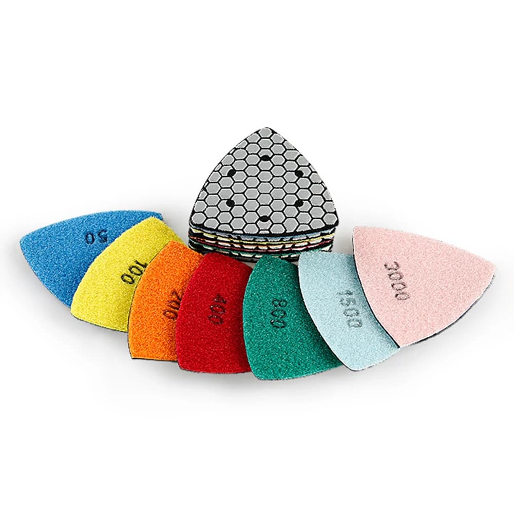 90mm Dry Polishing Pads | For Granite, Marble & Concrete | Diamond Abrasive Surface Restoration - Thumbnail 2