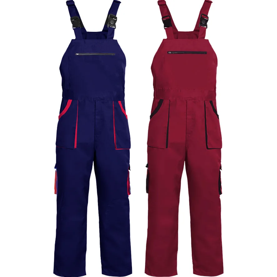 Bib Overalls | Sleeveless Jumpsuit with Multi-Pockets | Plus Size Protective Coveralls - Thumbnail 5