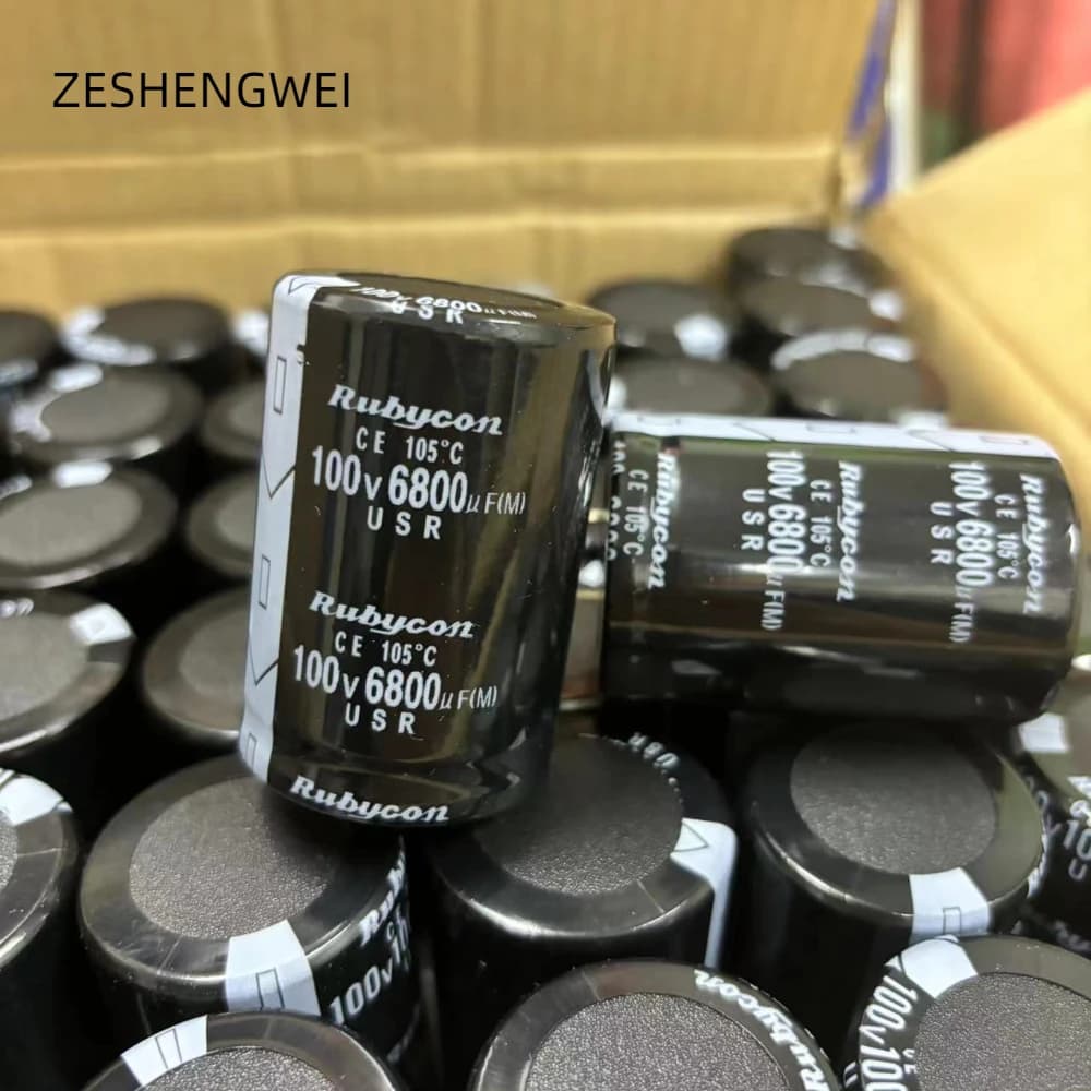 High-Performance 6800µF 100V Electrolytic Capacitor | 35x50mm Radial | Premium Audio & Power Supply Grade - Thumbnail 3
