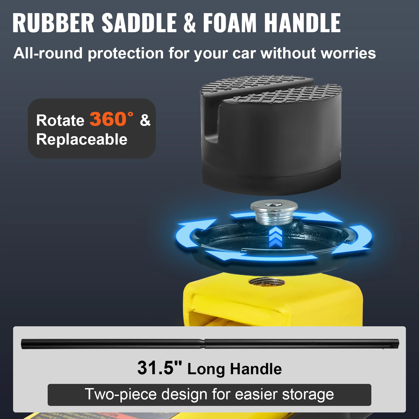 Low-Profile Floor Jack | 2.5-Ton Heavy-Duty Lift | Hydraulic Piston Pump for Racing & Garage - Thumbnail 6
