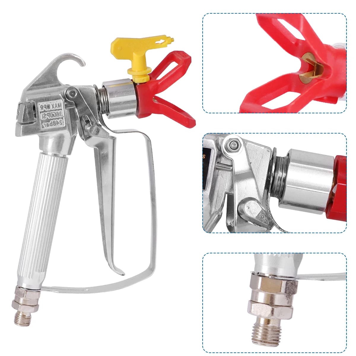 3600PSI High Pressure Airless Sprayer | Includes 517 Tip & Nozzle Guard | Pump Spray Gun Machine - Thumbnail 2