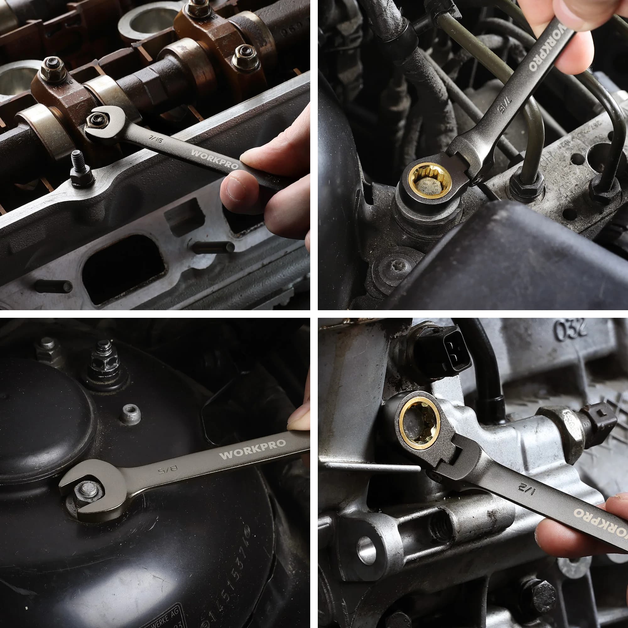 Flex-Head Ratcheting Wrench Set | 8-Piece SAE (5/16-3/4) | 72-Tooth Precision | CR-V Steel - Thumbnail 6
