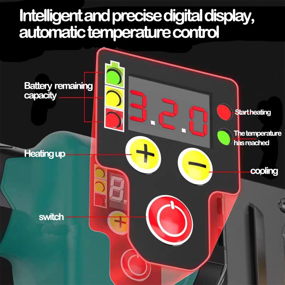 Professional Cordless Plastic Pipe Welder | Hot Melt Tool for PPR & PE | DeWalt/Makita Battery Compatible - Thumbnail 3