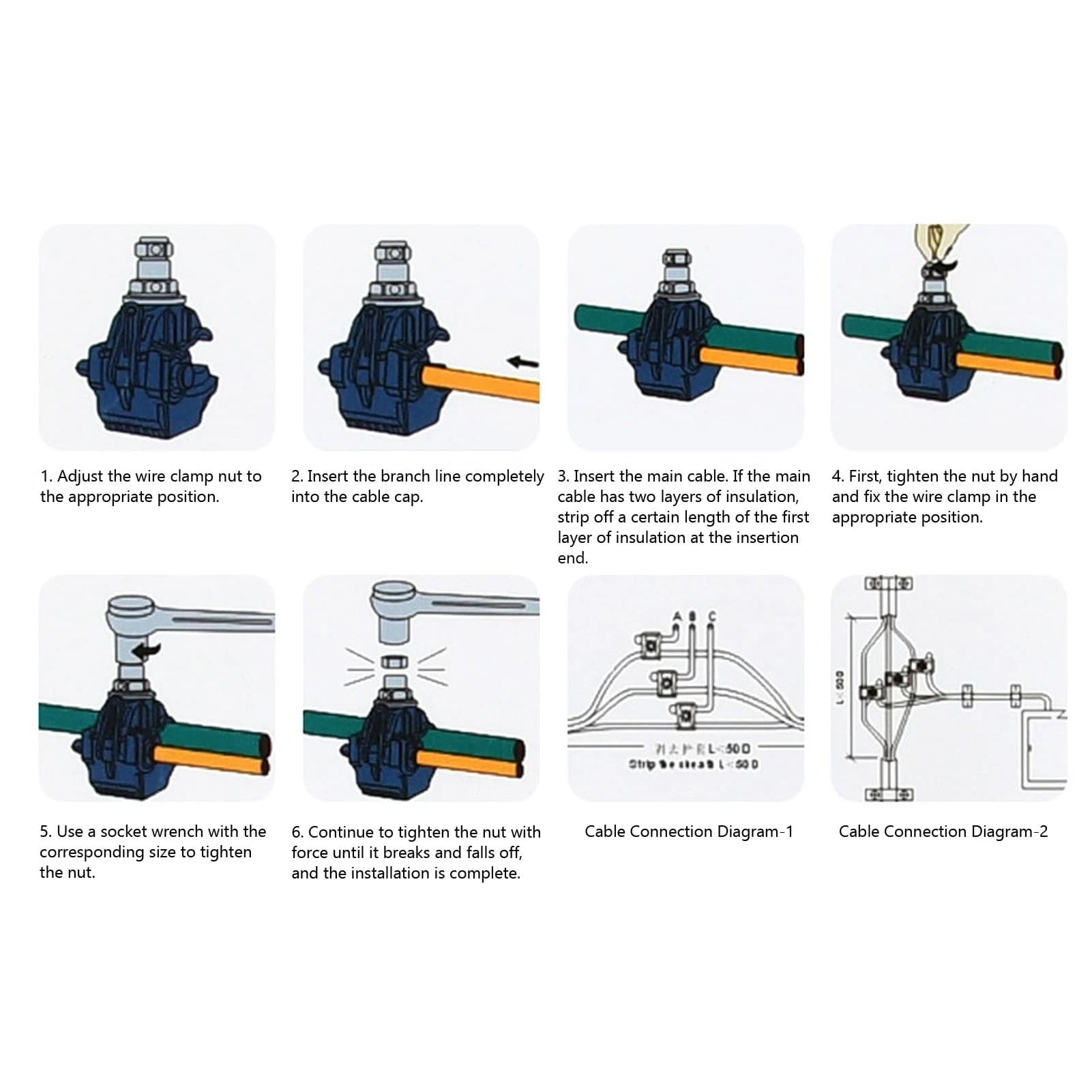 Insulation Piercing Connectors | 5-Pack | 1KV High/Low Voltage Cable Splitters - Thumbnail 6