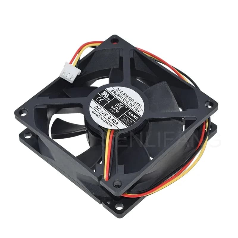 High-Performance 80x25mm Server Cooling Fan | EFC-08E12D-EF05 | Silent & Reliable Airflow - Thumbnail 4