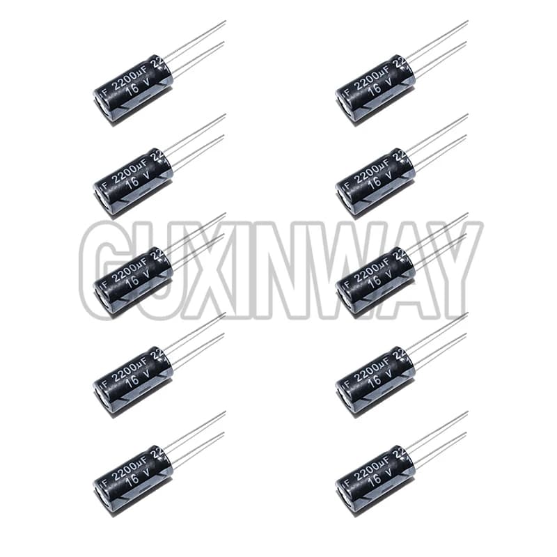 2200uF 16V Radial Capacitor | 10-Pack | High-Performance Aluminum Electrolytic - Thumbnail 3