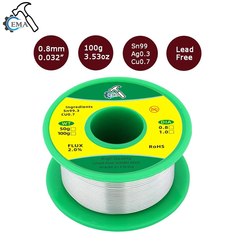 Professional-Grade Lead-Free Solder Wire | SN99.3Cu0.7 Alloy | High-Purity Flux Core for Precision Welding - Thumbnail 2