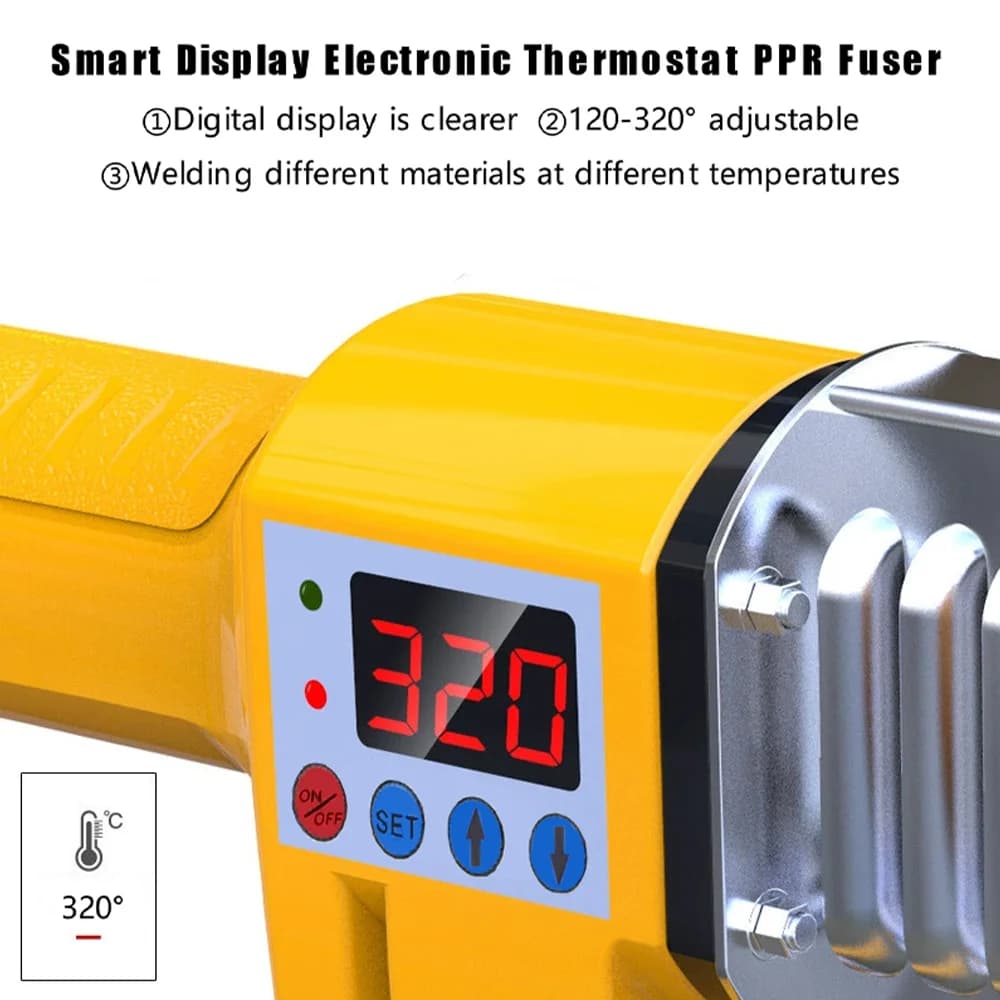 Plastic Pipe Welder | 800W-1000W 220V | PPR, PE, PP Fusion Tool for Home Plumbing - Thumbnail 3