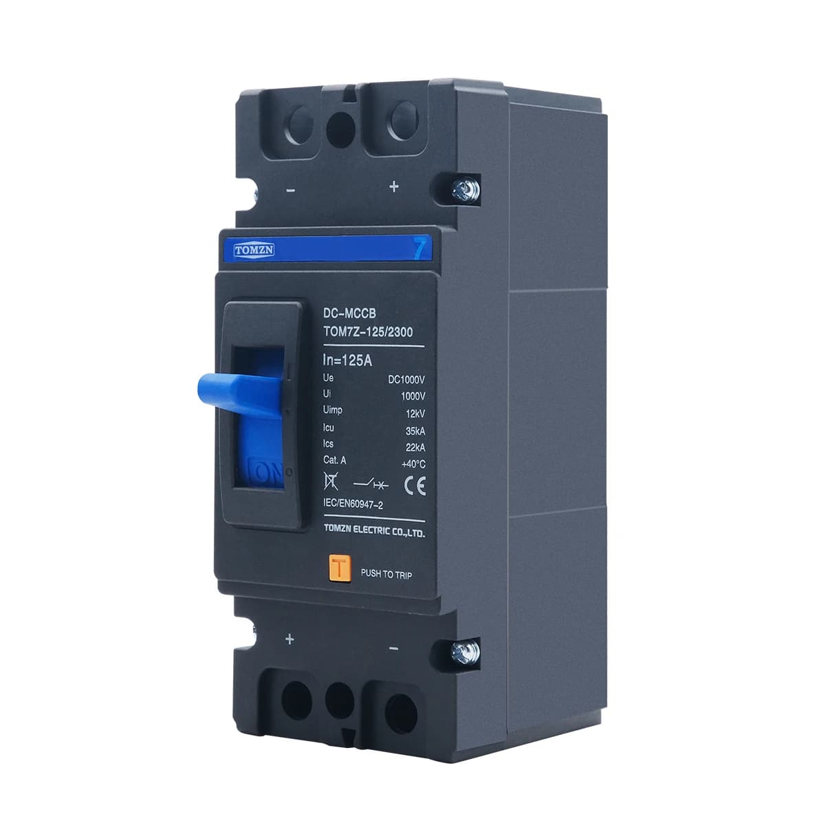 TOMZN 2P DC 1000V MCCB DC Solar Molded Case Circuit Breaker MCCB Overload Protection Switch Protector for Solar Photovoltaic PV - Thumbnail 6