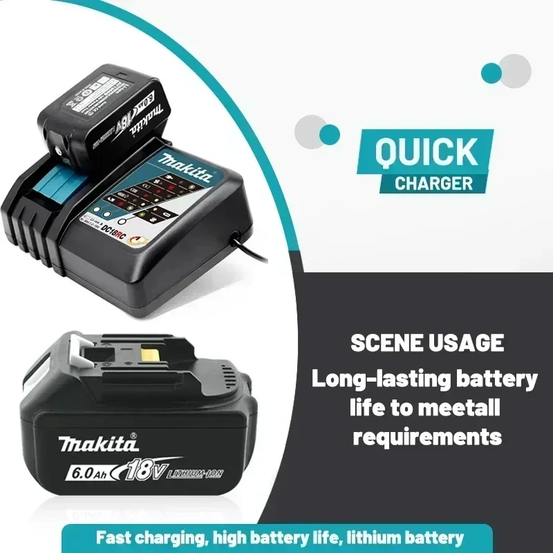 Makita 18V LXT Replacement Battery | 6.0Ah & 9.0Ah High-Capacity Li-ion | Compatible with BL1860, BL1850 - Thumbnail 4