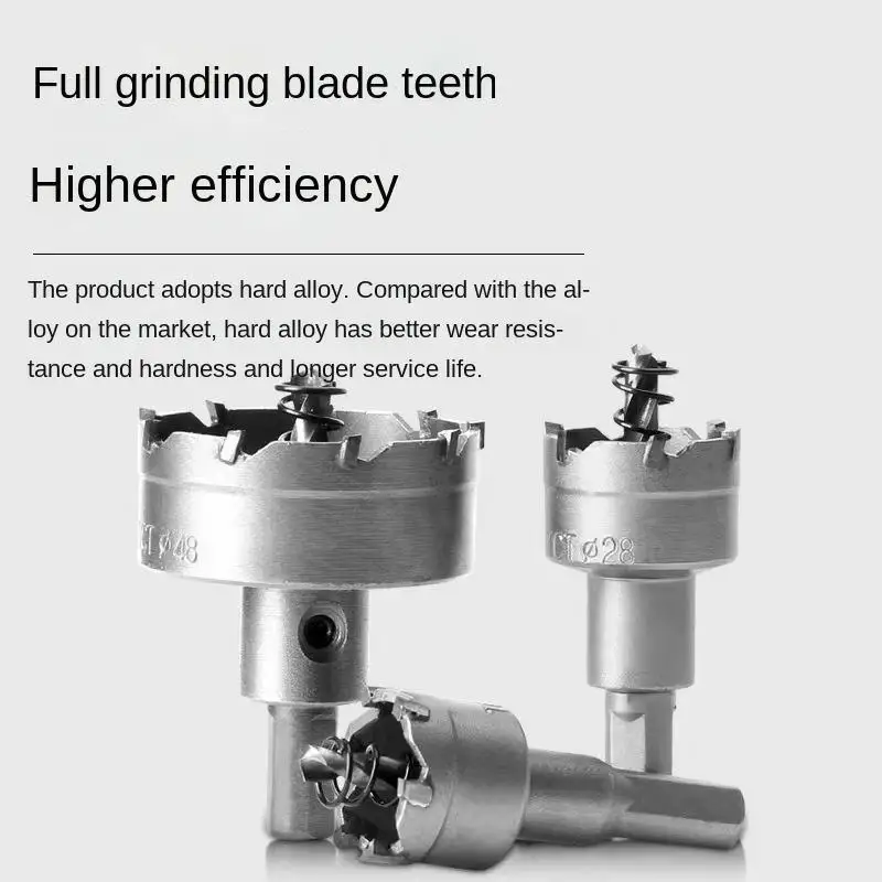 1Pc 15-100mm TCT Hole Saw Carbide Tip Core Drill Bit Cutter Drilling crown for metal Stainless Steel Alloy - Thumbnail 3