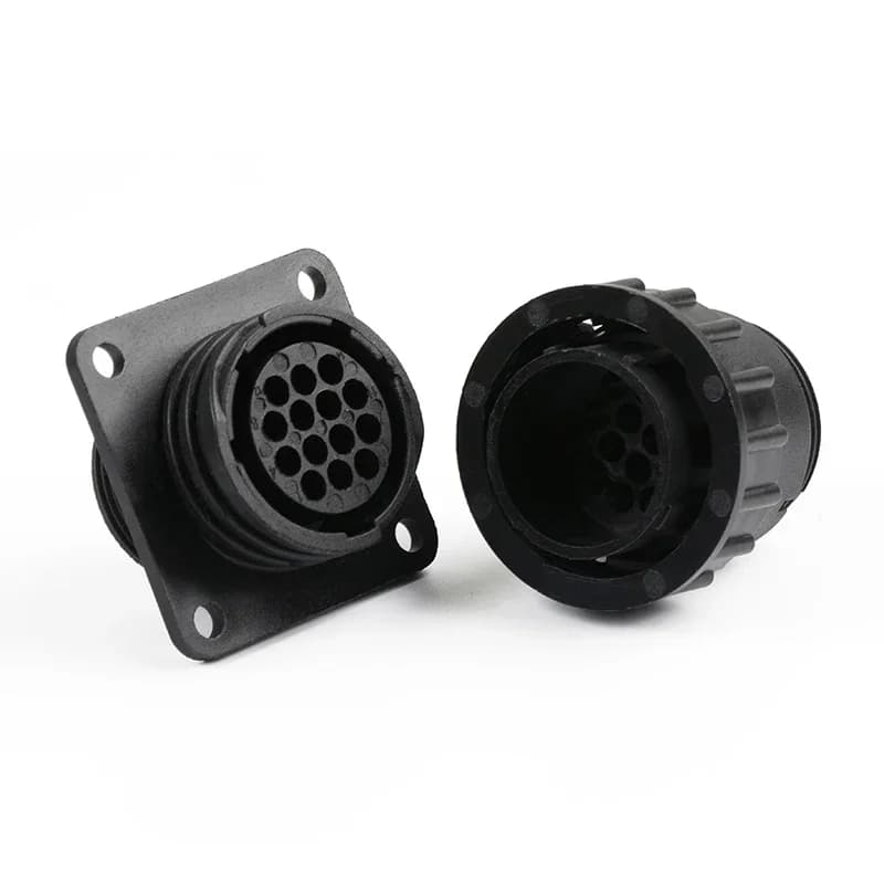 SMT 4/9/14Pin AMP TE Type Connector 182919-1 black circular plug for SMEMA car machine communication interfaces.