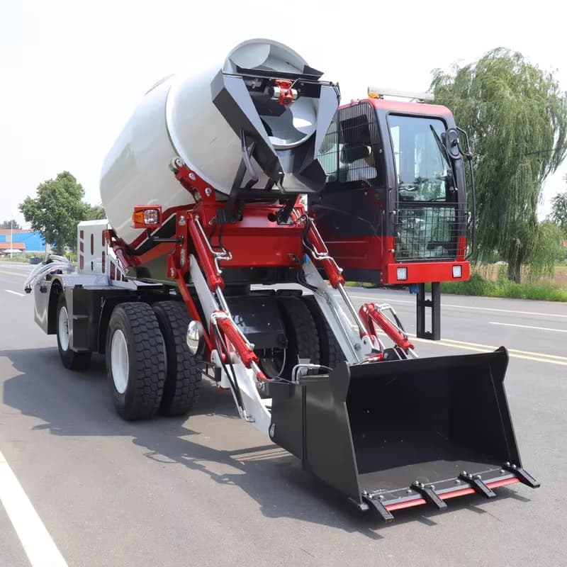 Self-Loading Concrete Mixer Truck | Diesel-Powered Pump & Agitator System for Construction - Thumbnail 3