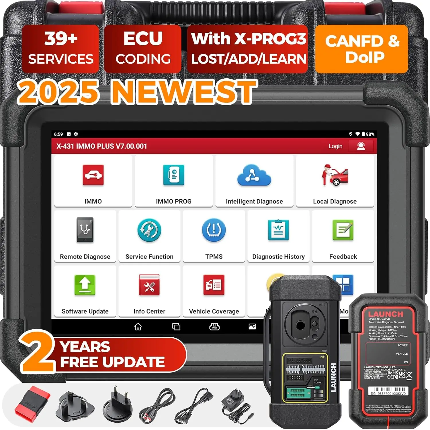 Automotive Diagnostic Tool | Key Programming & Anti-Theft System Reset | CAN FD Support - Thumbnail 2
