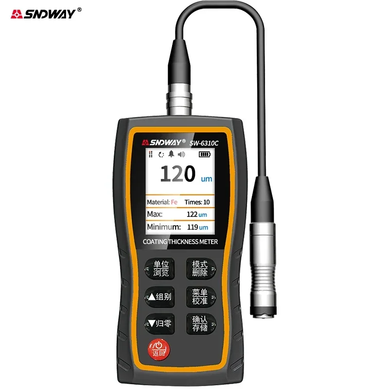 Coating Thickness Gauge: 0-1700μm Paint & Film Tester for Automotive - Thumbnail 3