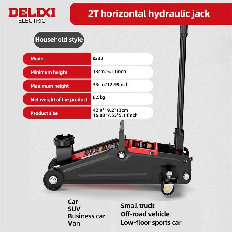 Low-Profile Hydraulic Floor Jack - 3 Ton Capacity | Heavy-Duty Lifting with Roller Wheels - Thumbnail 5