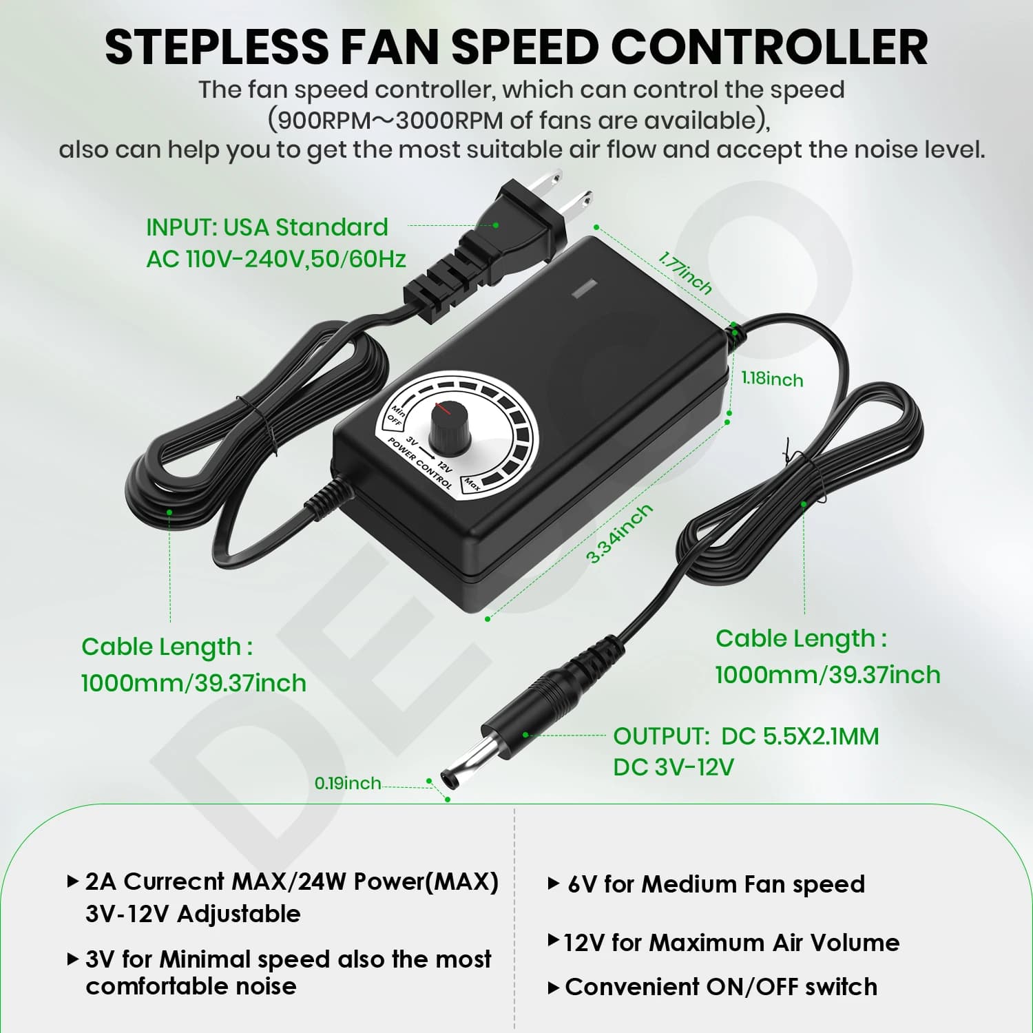 High-Performance 120mm Server Fan | 3000 RPM Cooling | 12V/220V Dual Voltage | Workstation & Cabinet Radiator - Thumbnail 3