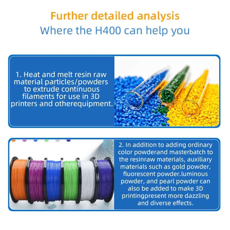 HT400 Extruder 3D Printer Filament Extruder Wire Winding Extrusion Tools PLA PETG PA ABS 3D Printing Consumables Extruder - Thumbnail 3