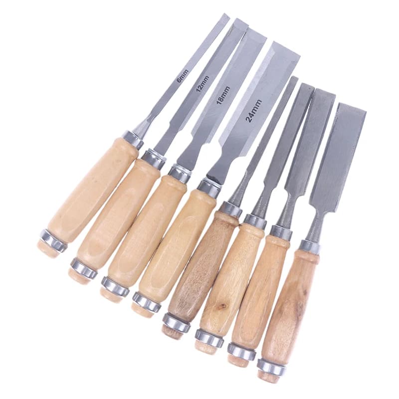 Wood Carving Chisel Set | 6-24mm Ergonomic Hand Tools for Fine Woodworking & DIY - Thumbnail 3