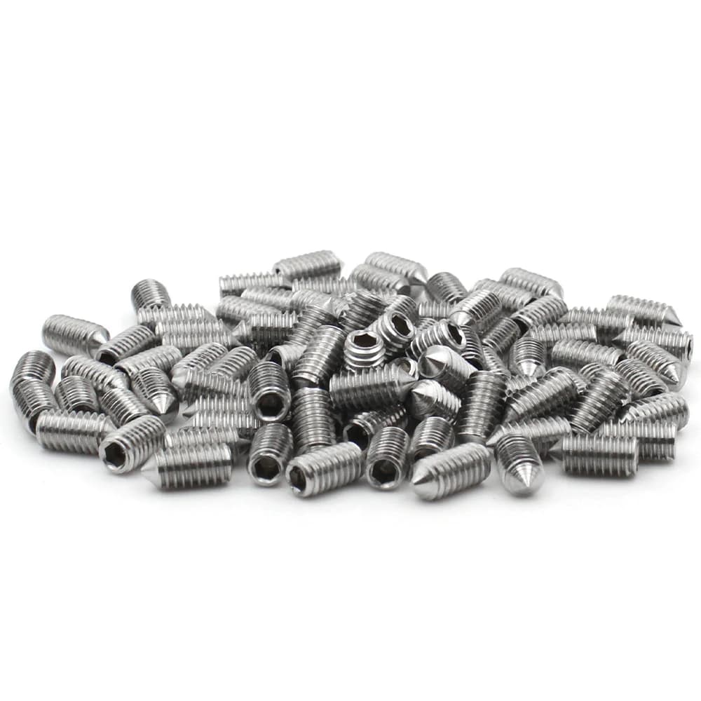 304 Stainless Steel Grub Screws | DIN914 Hex Socket Set Screws | M2-M12 Cone Point (10pcs) - Thumbnail 5