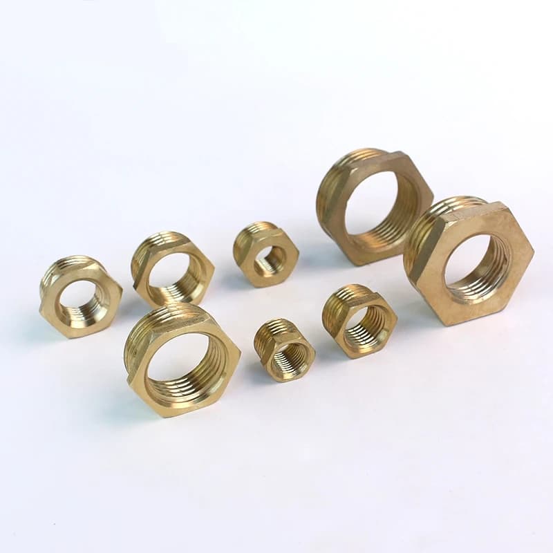 Brass Pipe Reducer Fitting | 1/8 to 3/4 NPT Threaded Adapter for Water & Gas Lines - Thumbnail 3