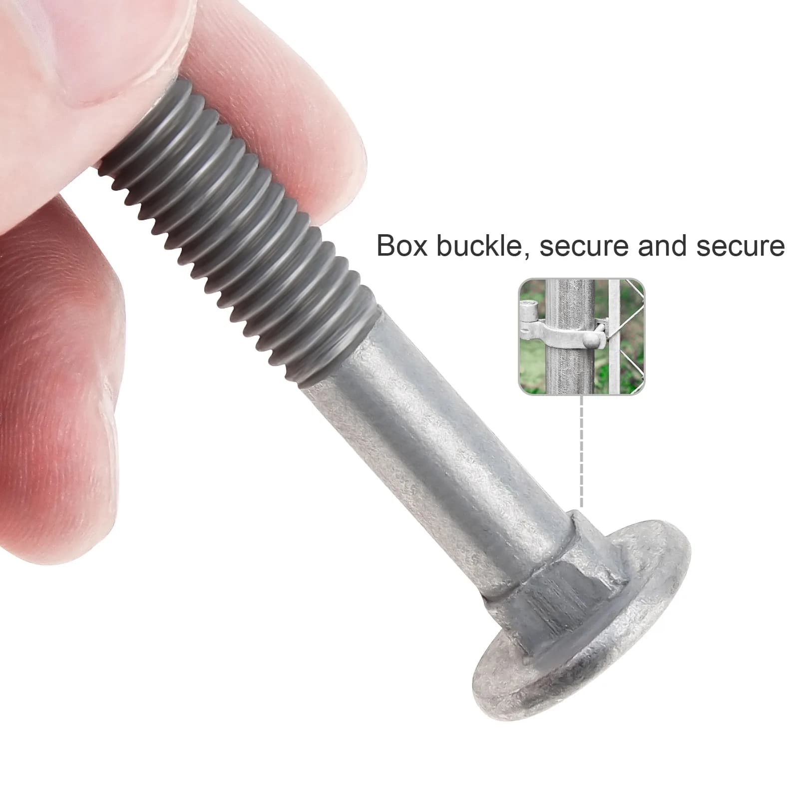 Duty Gate Hinges | 2pcs Chain Link Fence Post Set | 1-3/8 x 2-3/8 Male/Female Hinges - Thumbnail 5