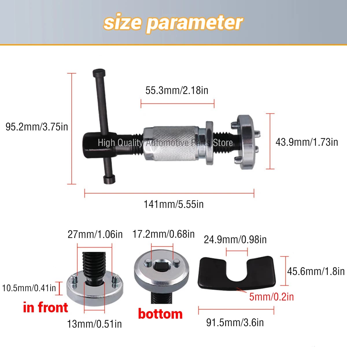 Car Disc Brake Pad Caliper Piston Rewind Wheel Cylinder Pump Separator Disassemble Repair Tools Truck Trailer Auto Accessories - Thumbnail 4