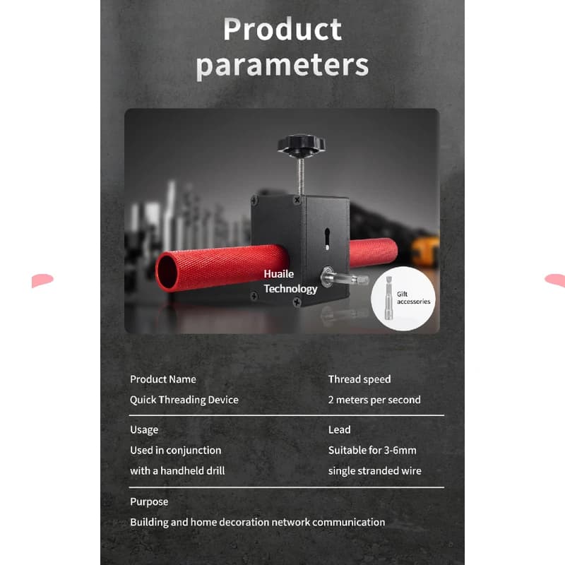 Factory Direct Sale Industrial & DIY Grade  Electrical Wire Electric Automatic Cable Pulling Machine Power Pipe Threader - Thumbnail 4