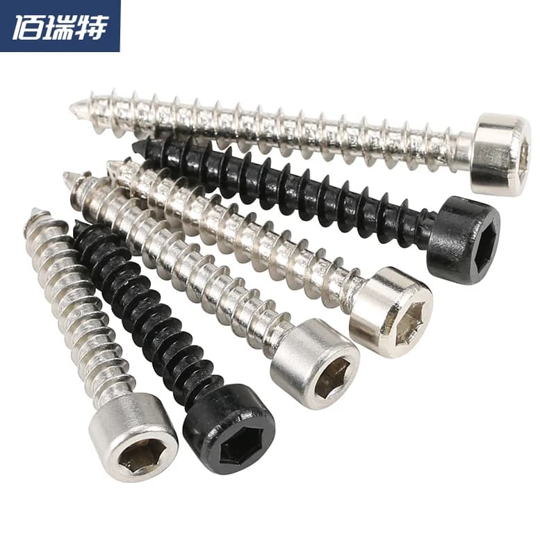 M5 M6 Hex Self-Tapping Screws | Black Zinc & 304 Stainless Steel | Heavy-Duty Wood & Metal Fasteners - Thumbnail 2