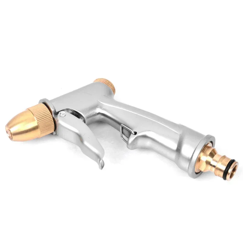Brass Water Spray Gun | High Pressure Metal Nozzle | Car & Garden Hose Tool - Thumbnail 2