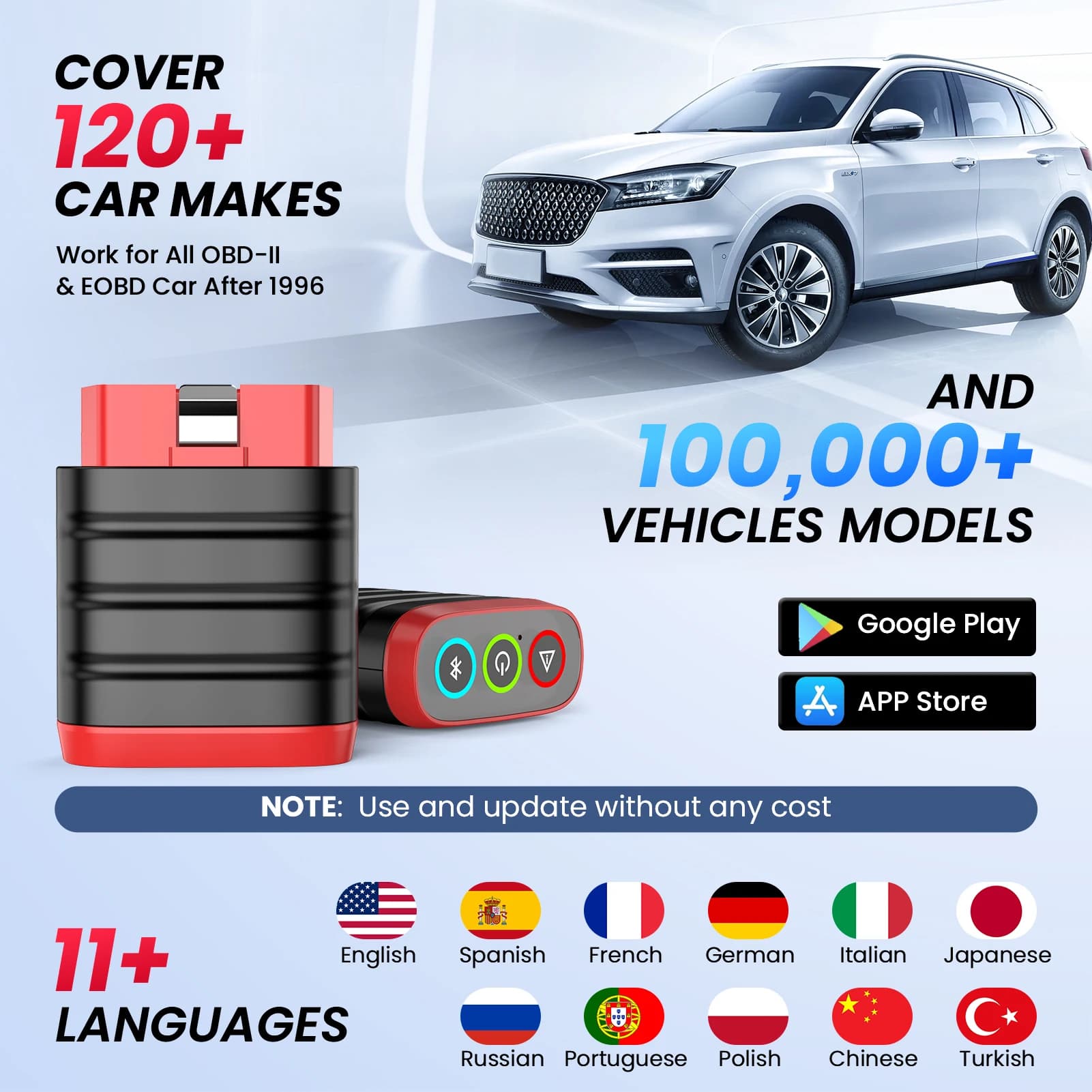 MINI OBD2 Scanner | iOS Android Compatible | Free Lifetime Updates - Thumbnail 5