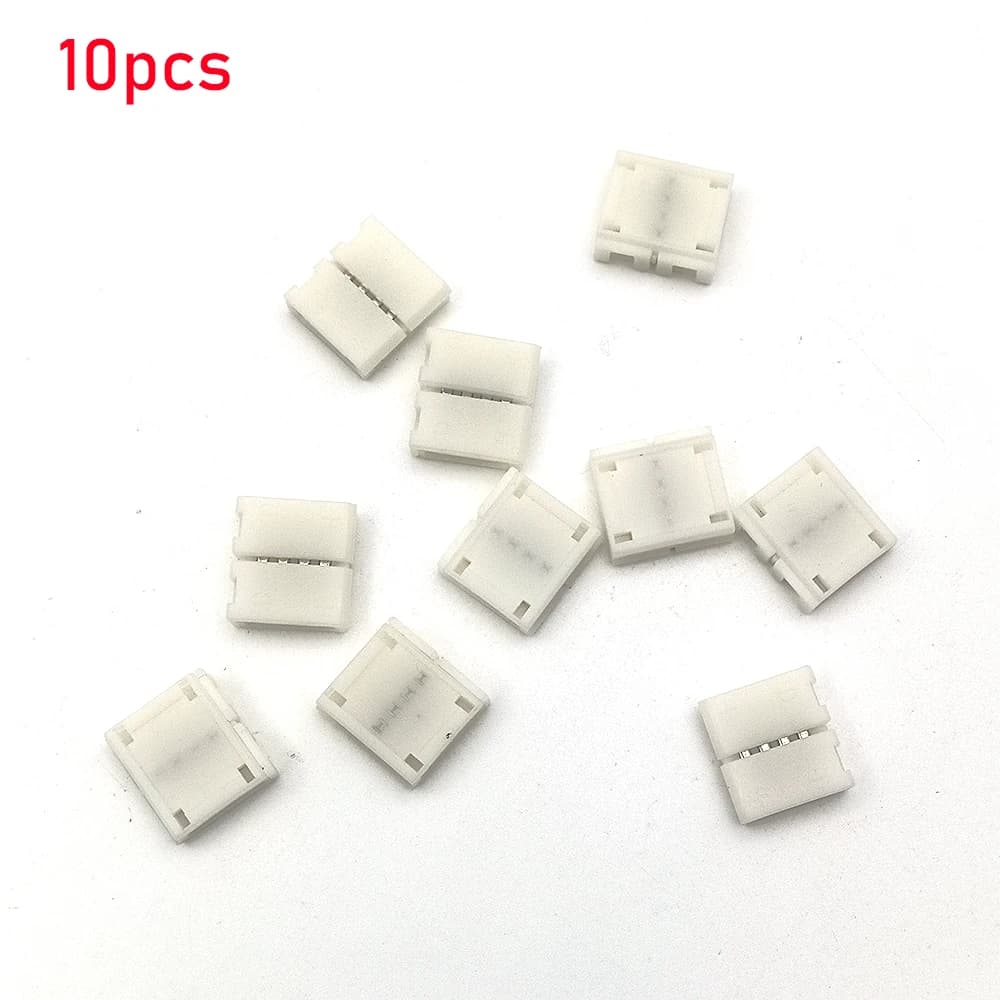 L-Shape LED Strip Connectors | 10-Pack for 5050/3528 RGB | Solderless Corner Installation - Thumbnail 4