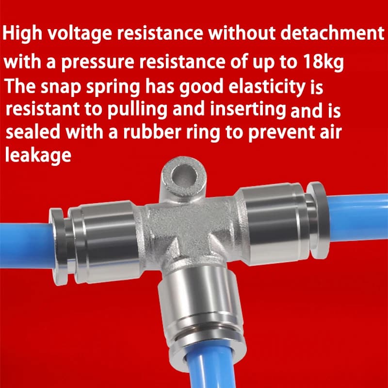 Pneumatic Quick-Connect Coupling | 4-16mm Push-to-Connect Air Hose Fittings | Durable Stainless Steel - Thumbnail 3