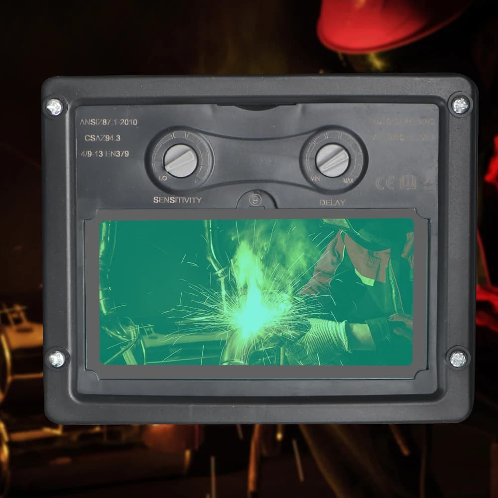 Auto-Darkening Welding Helmet | True-Color Large View Lens | Solar-Powered for Arc Weld & Grind - Thumbnail 6