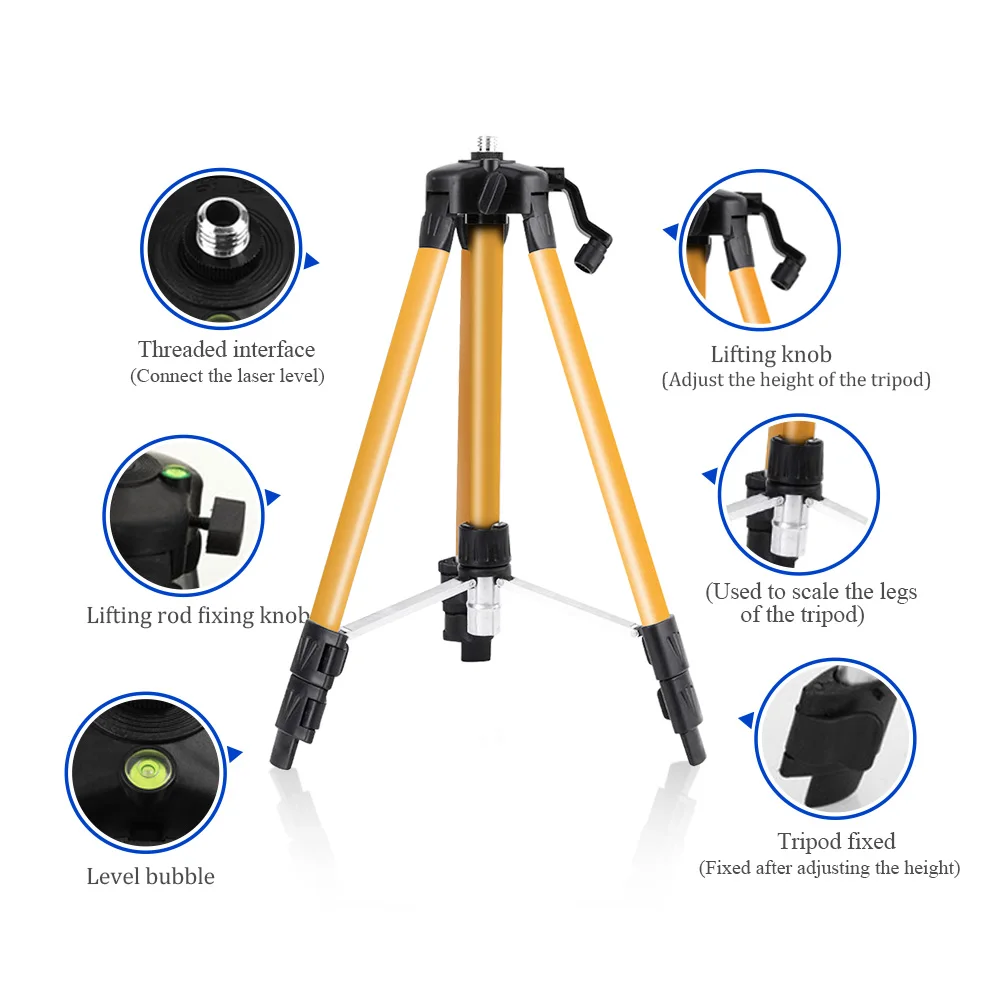 Level Tripod | 1.2M/1.5M Adjustable Height | 5/8 Metal Bracket - Thumbnail 3