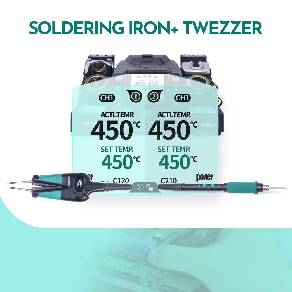 Soldering Station with Auto-Calibration | Precision SMD Rework & Micro Component Repair - Thumbnail 2