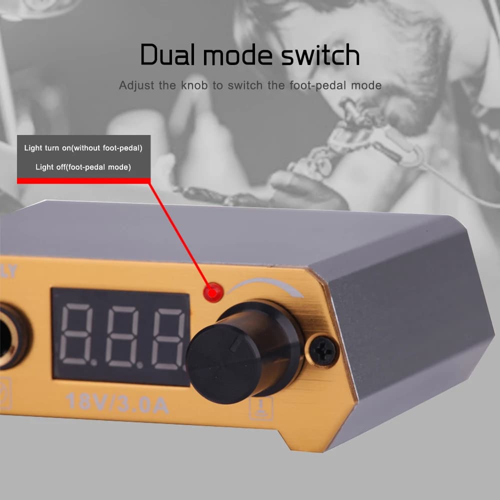 Tattoo Power Supply | Digital Rotary Pen & Permanent Makeup Machine Battery - Thumbnail 4